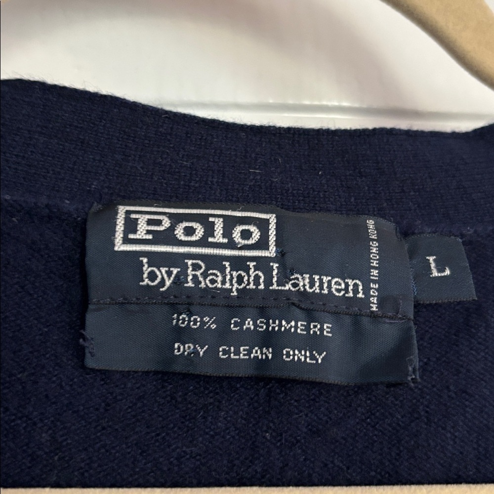 Polo by Ralph Lauren Navy Cashmere Sweater - Picture 2 of 5